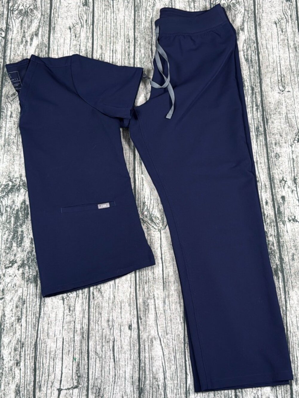 FIGS Livingston Scrub Pants Women's Large Navy Blue Straight Leg